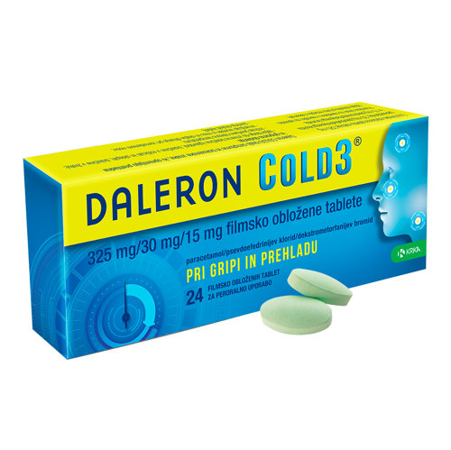 Daleron COLD3 325 mg/30 mg/15 mg filmsko obložene tablete | Krka